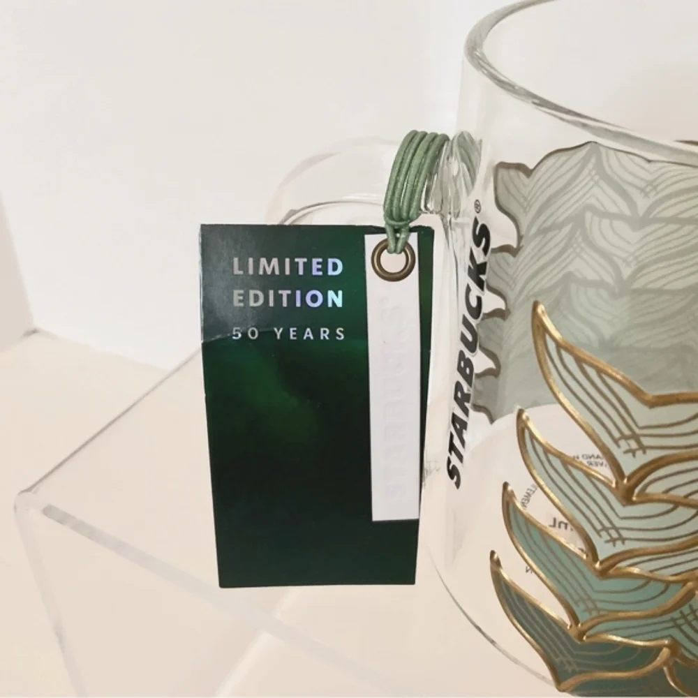 Starbucks 50th Anniversary Glass Mug New with Tags! Perfect!